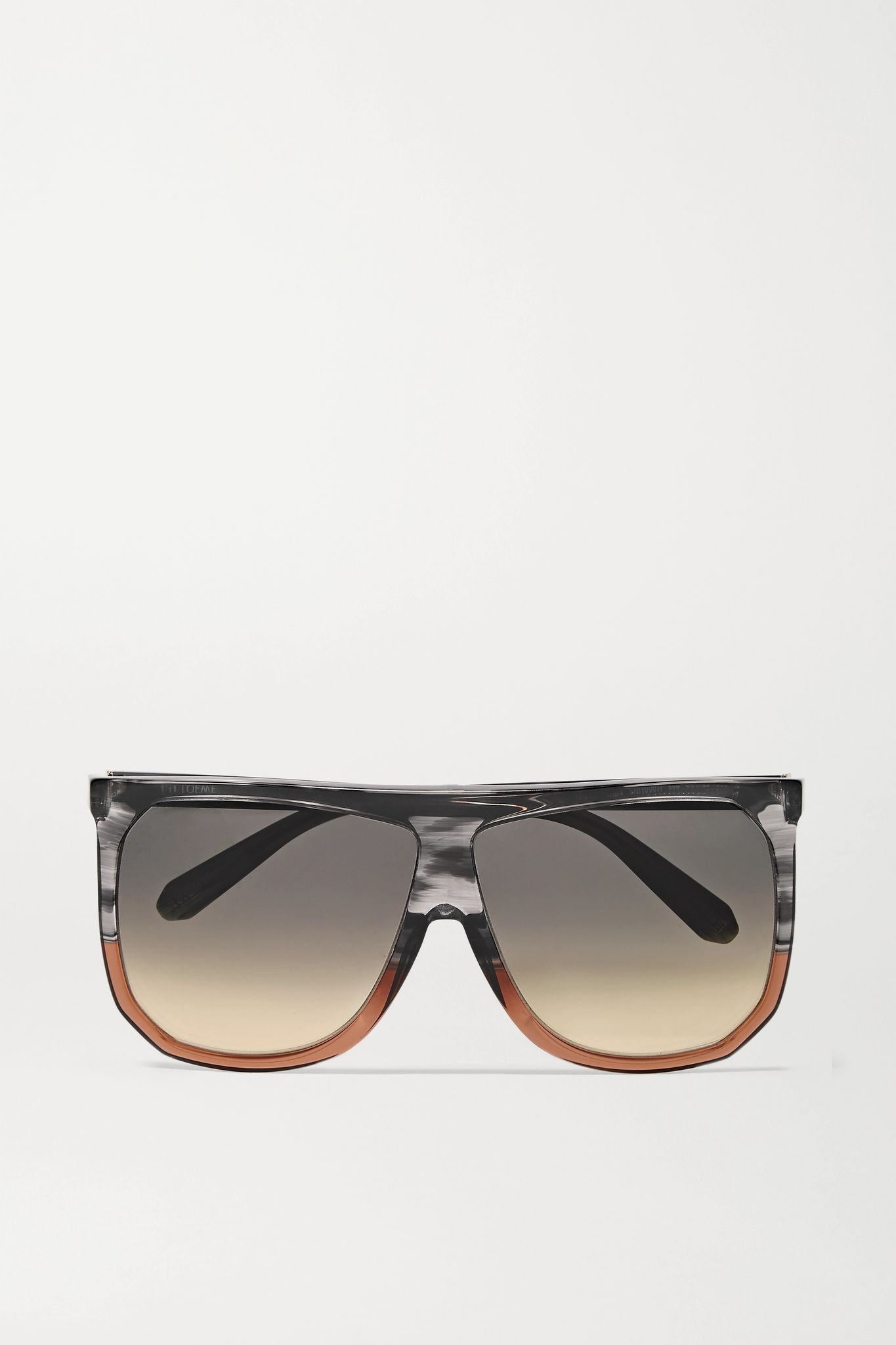 Filipa oversized two-tone D-frame acetate sunglasses - 1