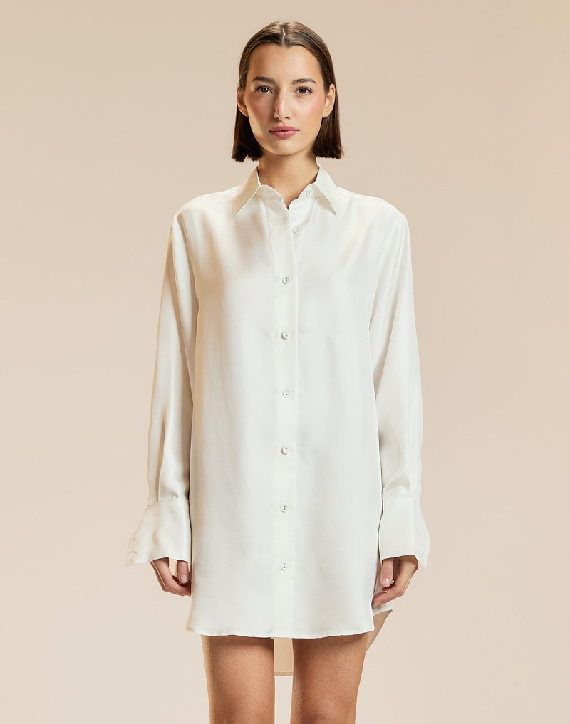 CYNTHIA ROWLEY Collectible Silk Shirt Dress outlook