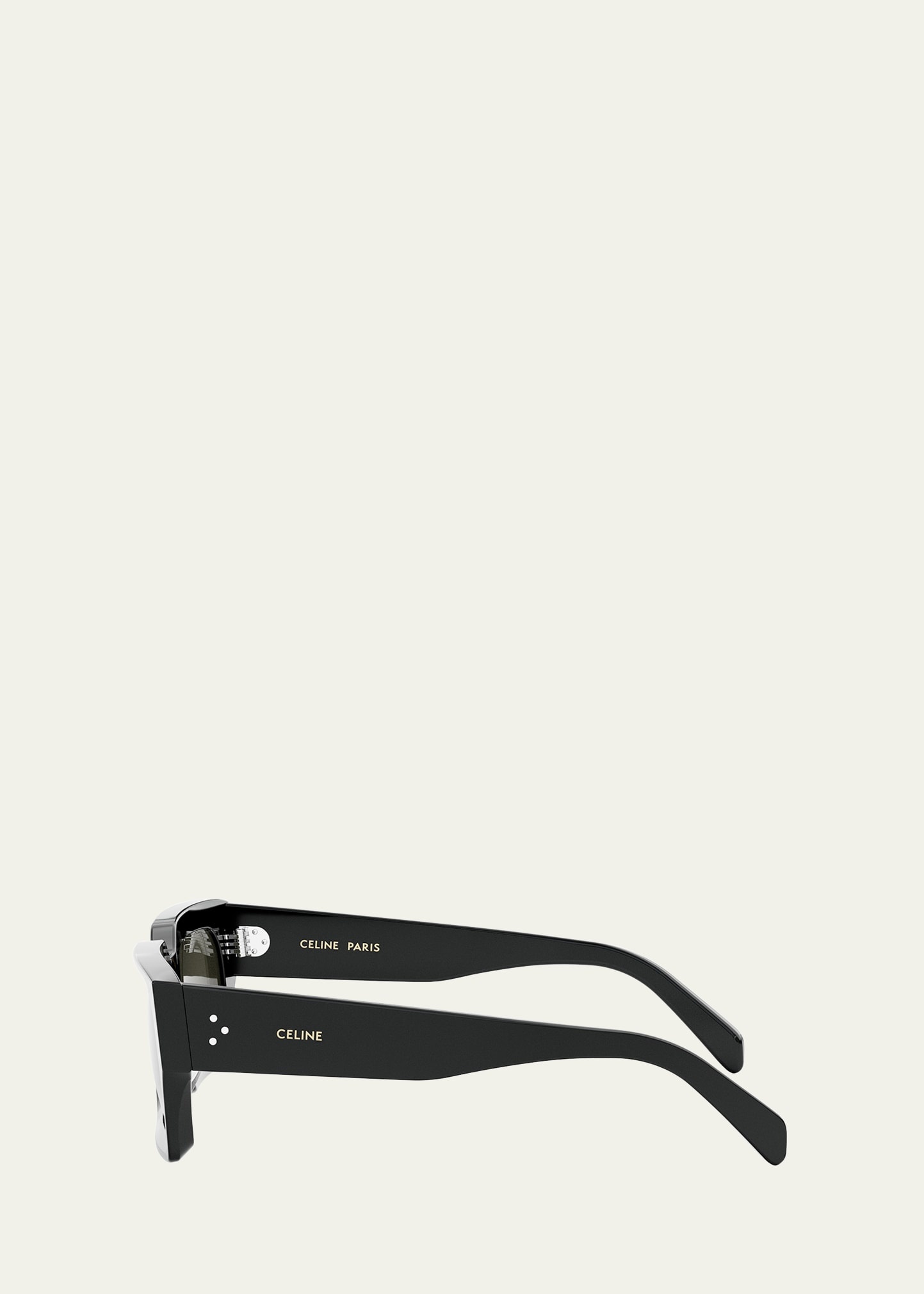 Bold 3 Dots Beveled Acetate Rectangle Sunglasses - 3