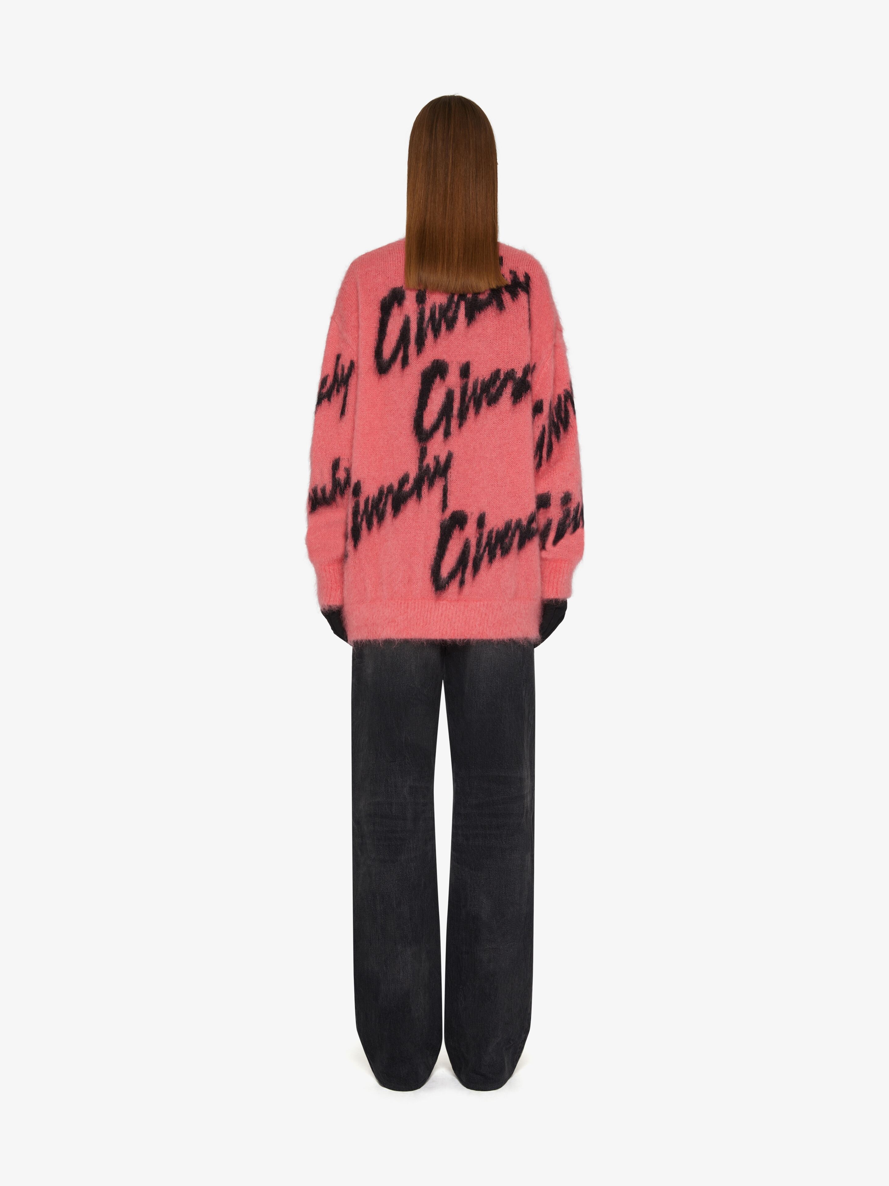 CARDIGAN IN ALL-OVER GIVENCHY INTARSIA MOHAIR AND WOOL - 4