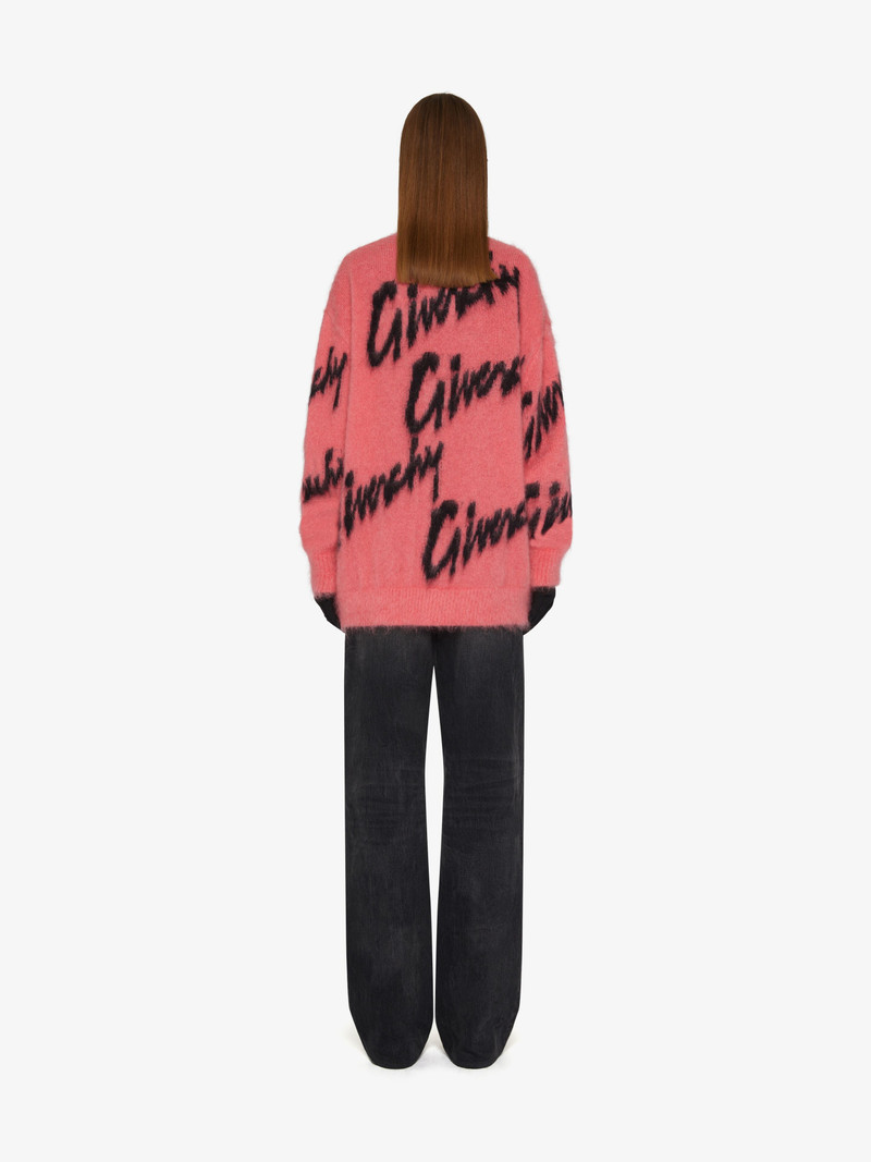 CARDIGAN IN ALL-OVER GIVENCHY INTARSIA MOHAIR AND WOOL 4