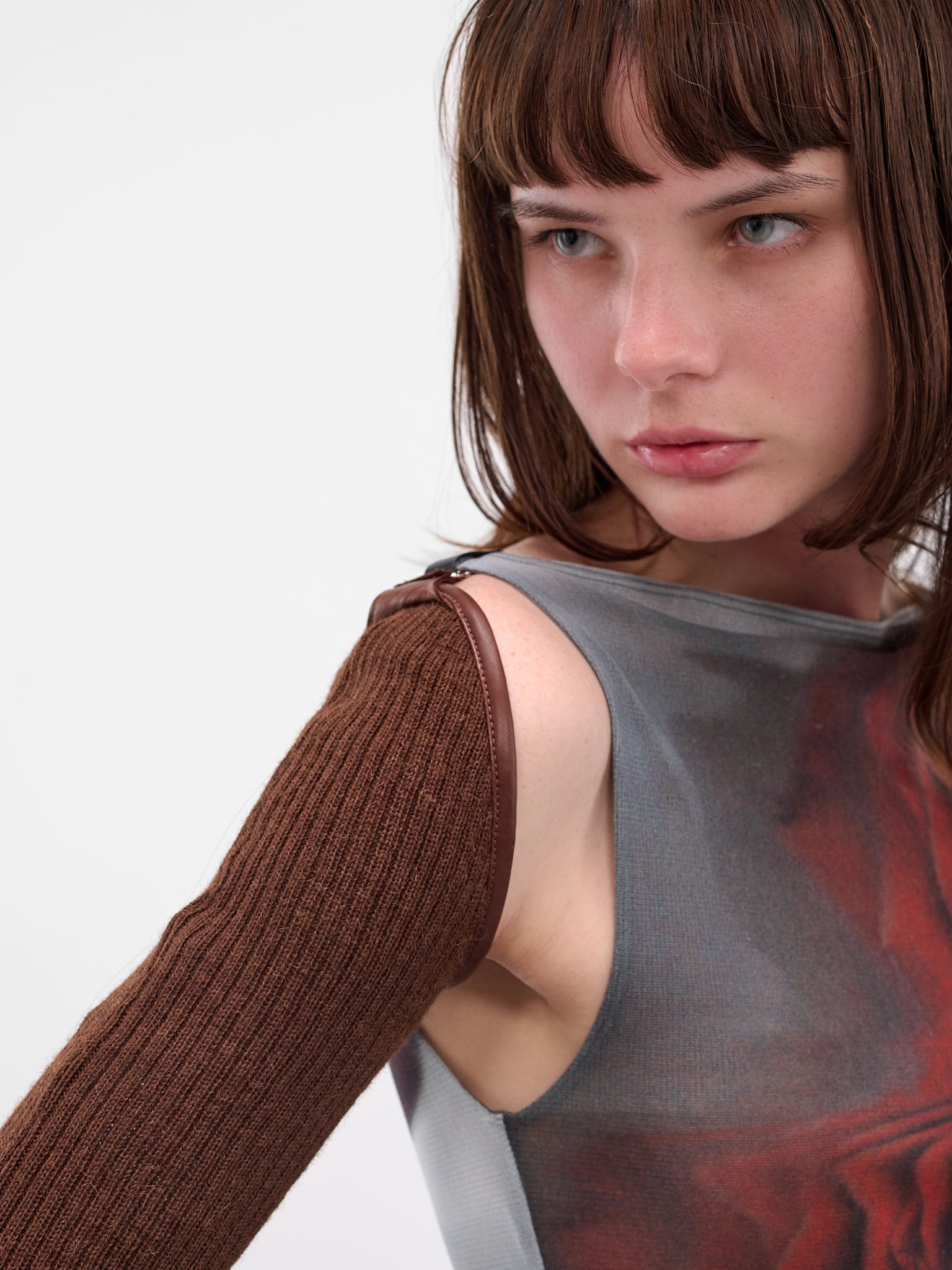 Alpaca & Leather Long Gloves - 3