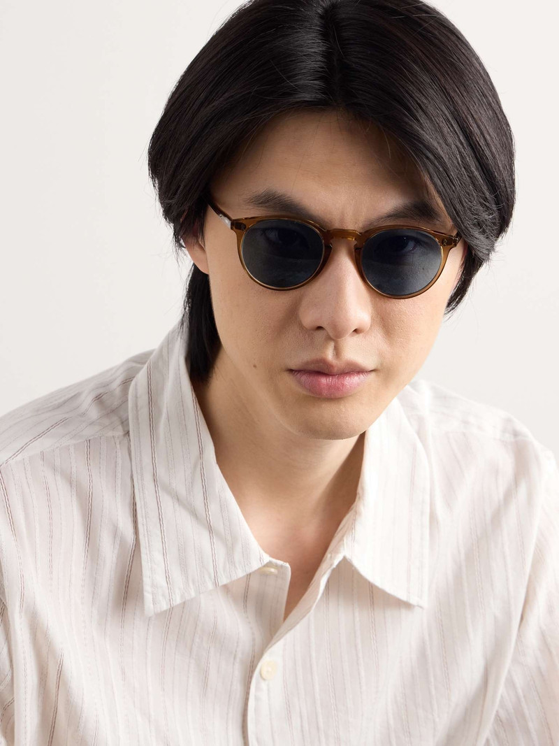 Oliver Peoples O'Malley Round-Frame Tortoiseshell Acetate Sunglasses outlook