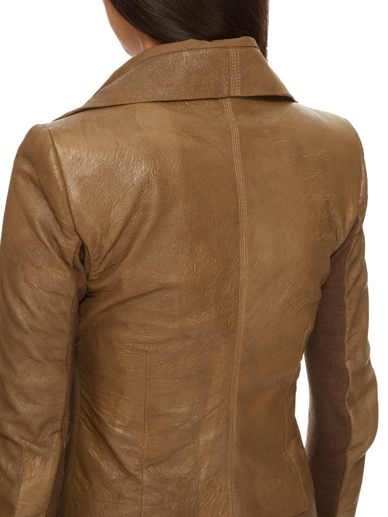 Asymmetric leather biker jacket 5
