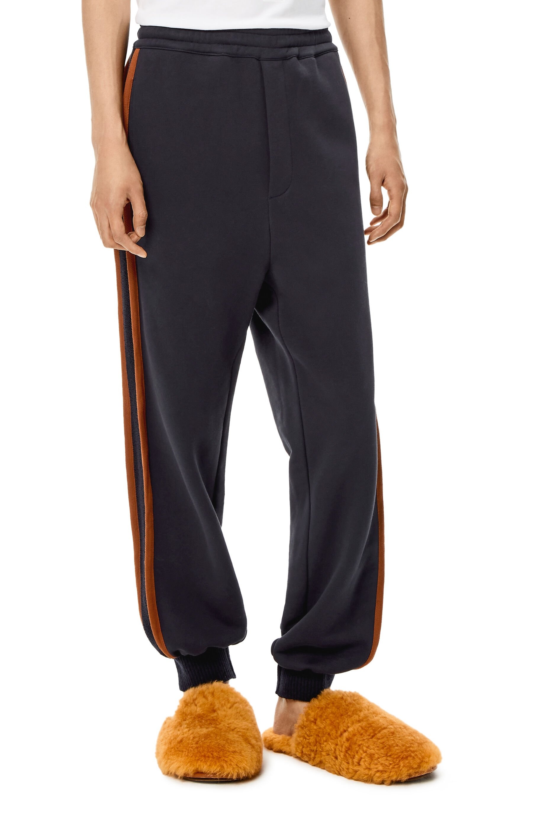 Side band jogging trousers in cotton - 3
