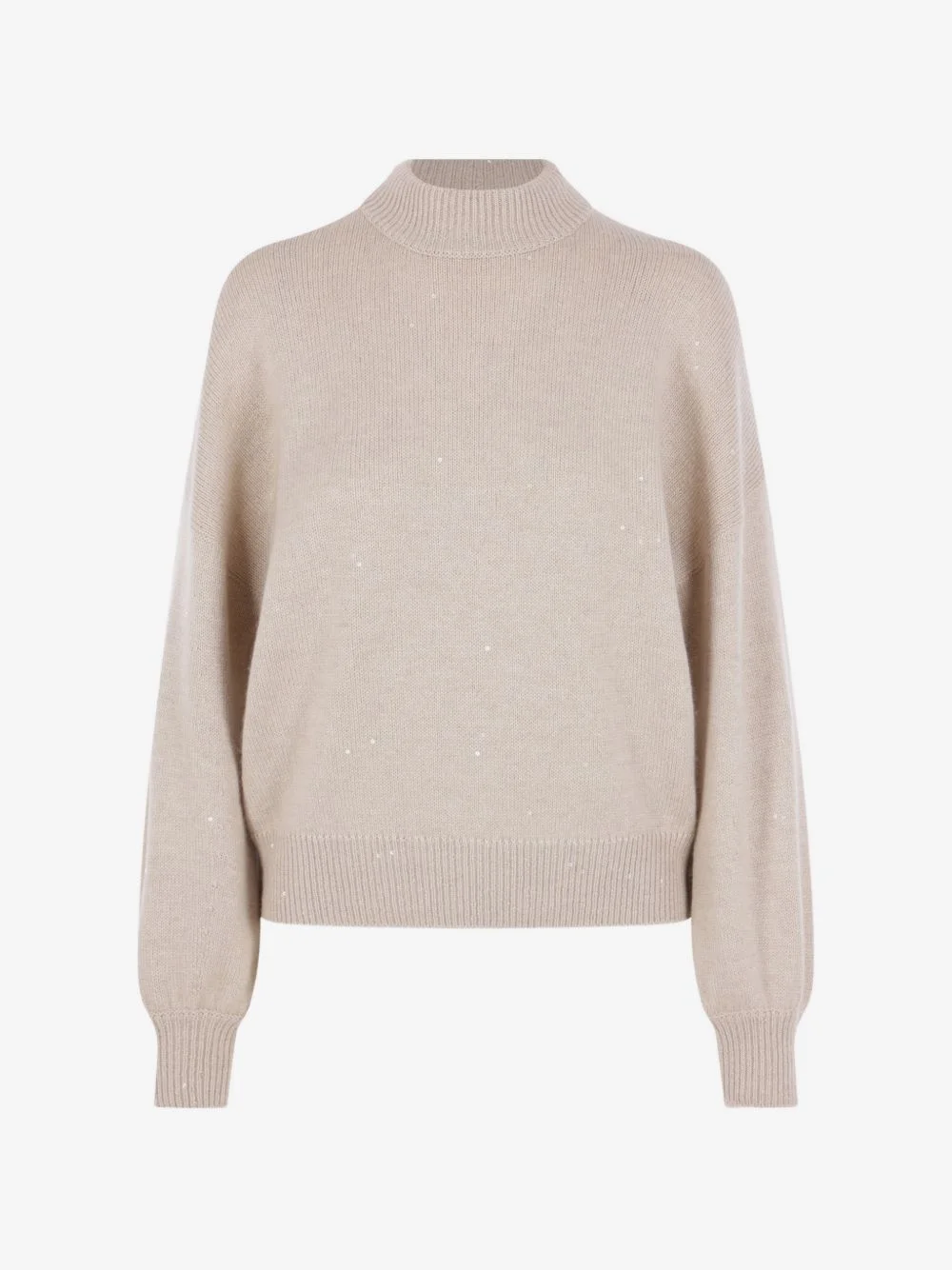 sequin-embellished high-neck sweater - 1
