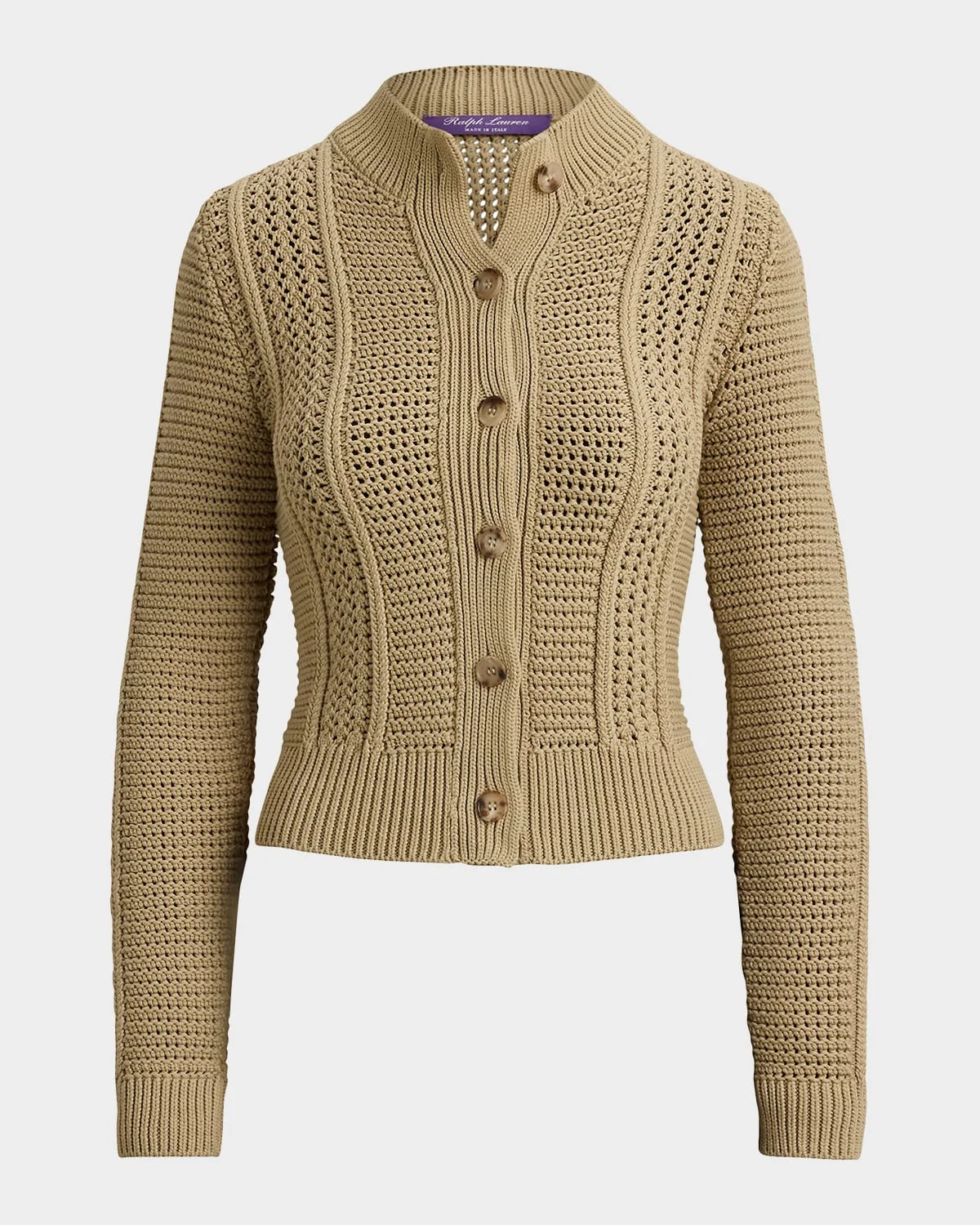 Cotton Textured Cardigan Sweater - 1