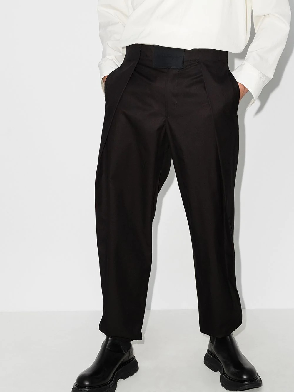 side-panel tapered trousers - 2