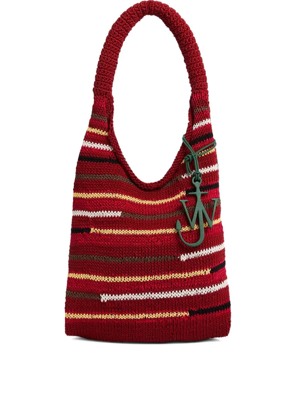 striped knitted shoulder bag - 1