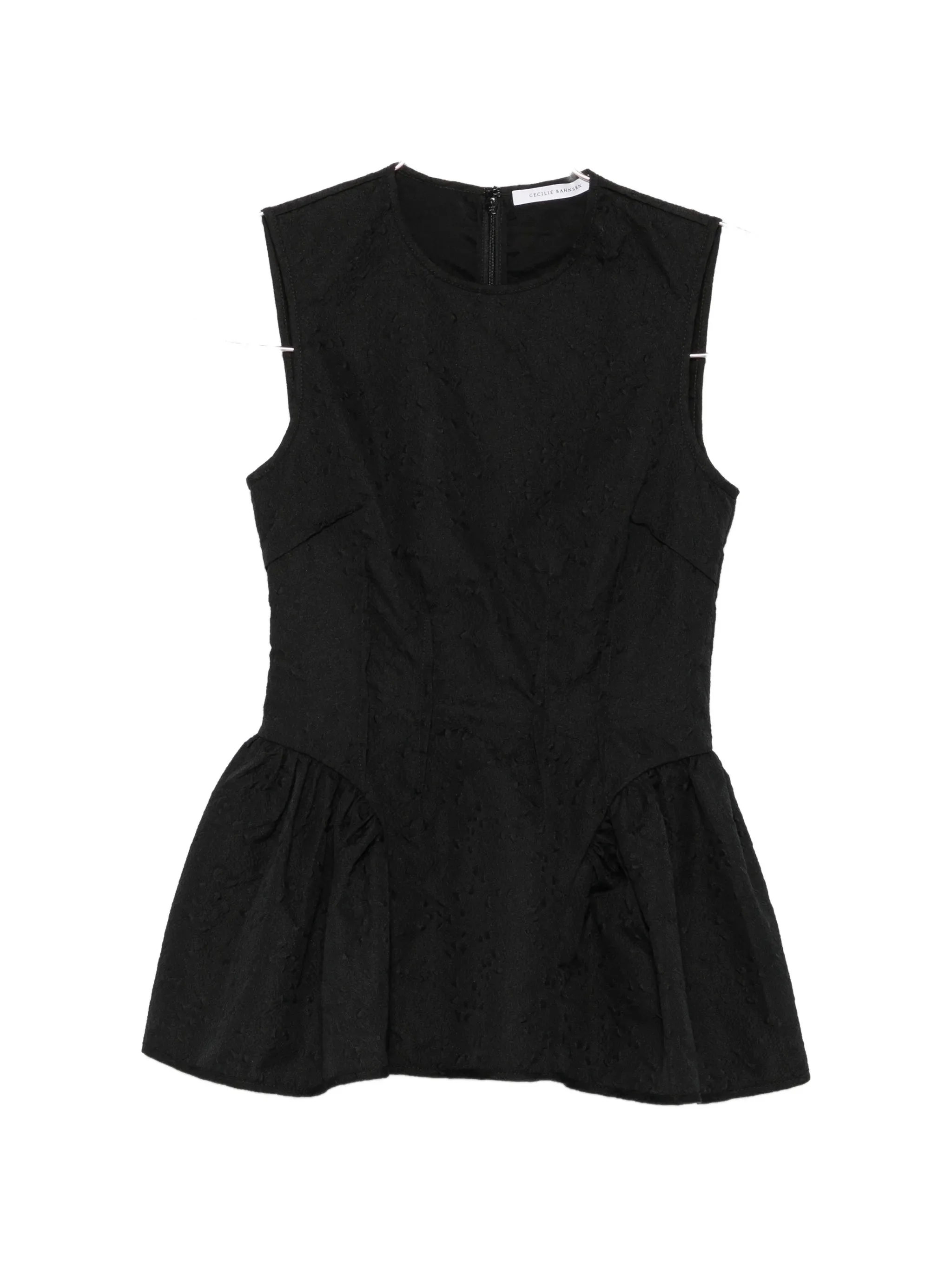 Cecilie Bahnsen Cloqué-effect Peplum Top - 1