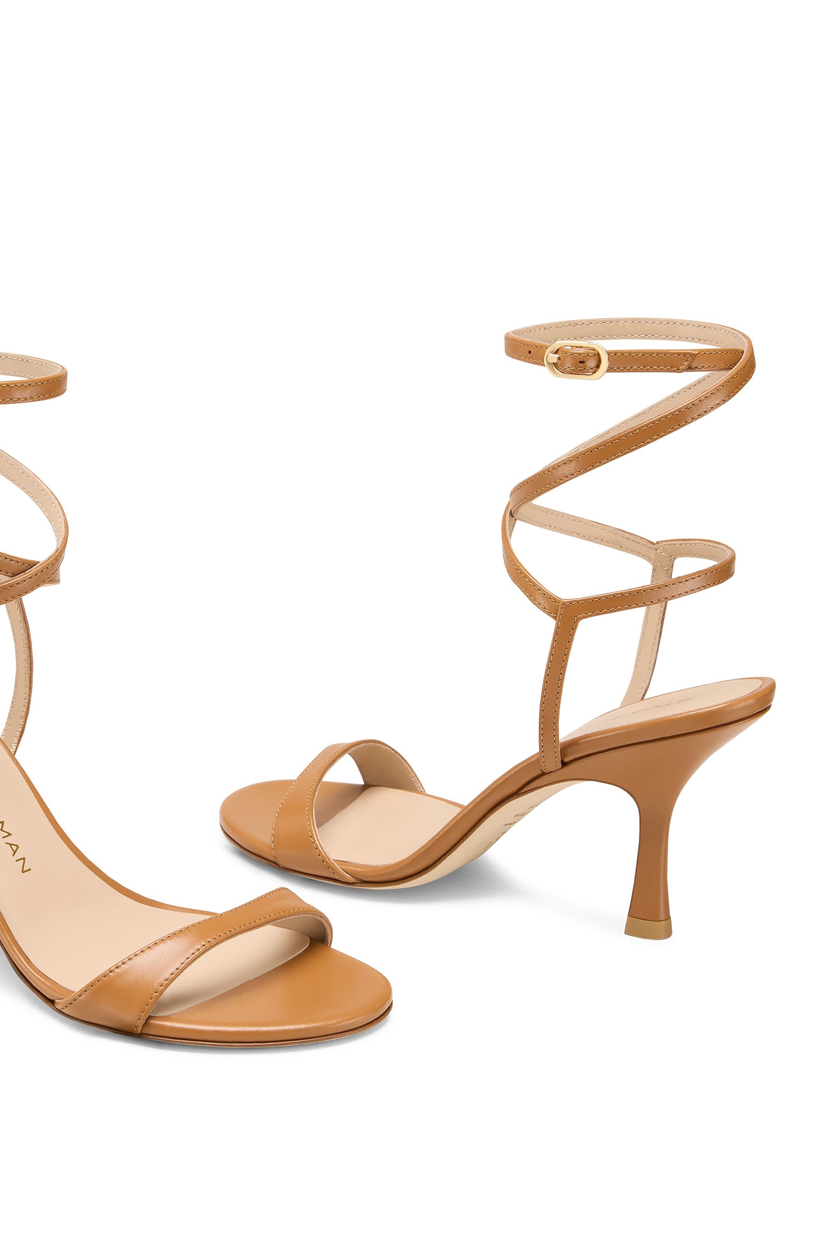 Stuart Weitzman Nudist Wrap 85 Sandal in Macchiato at Nordstrom - 4