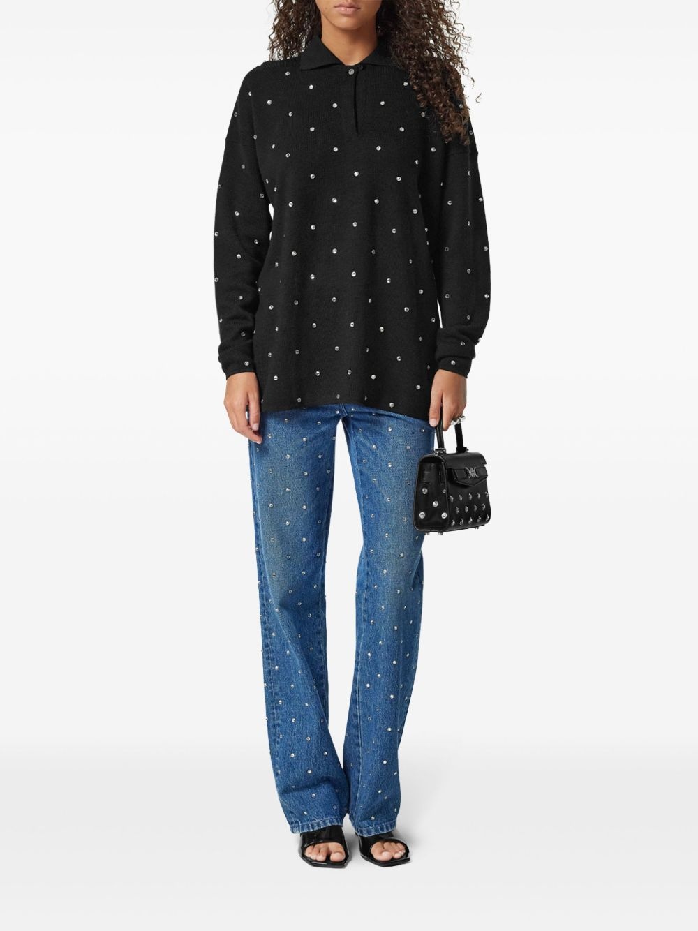 stud-embellished polo shirt - 2