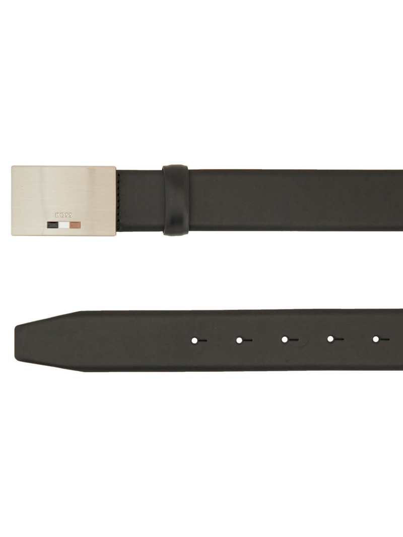 BOSS LEATHER BELT WITH LOGO PLAQUE BUCKLE outlook