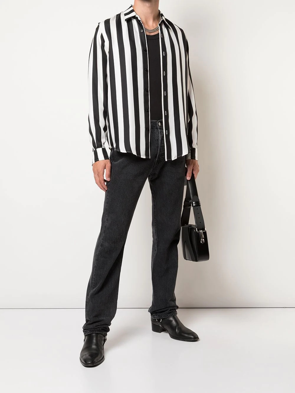 block stripe poplin shirt - 2