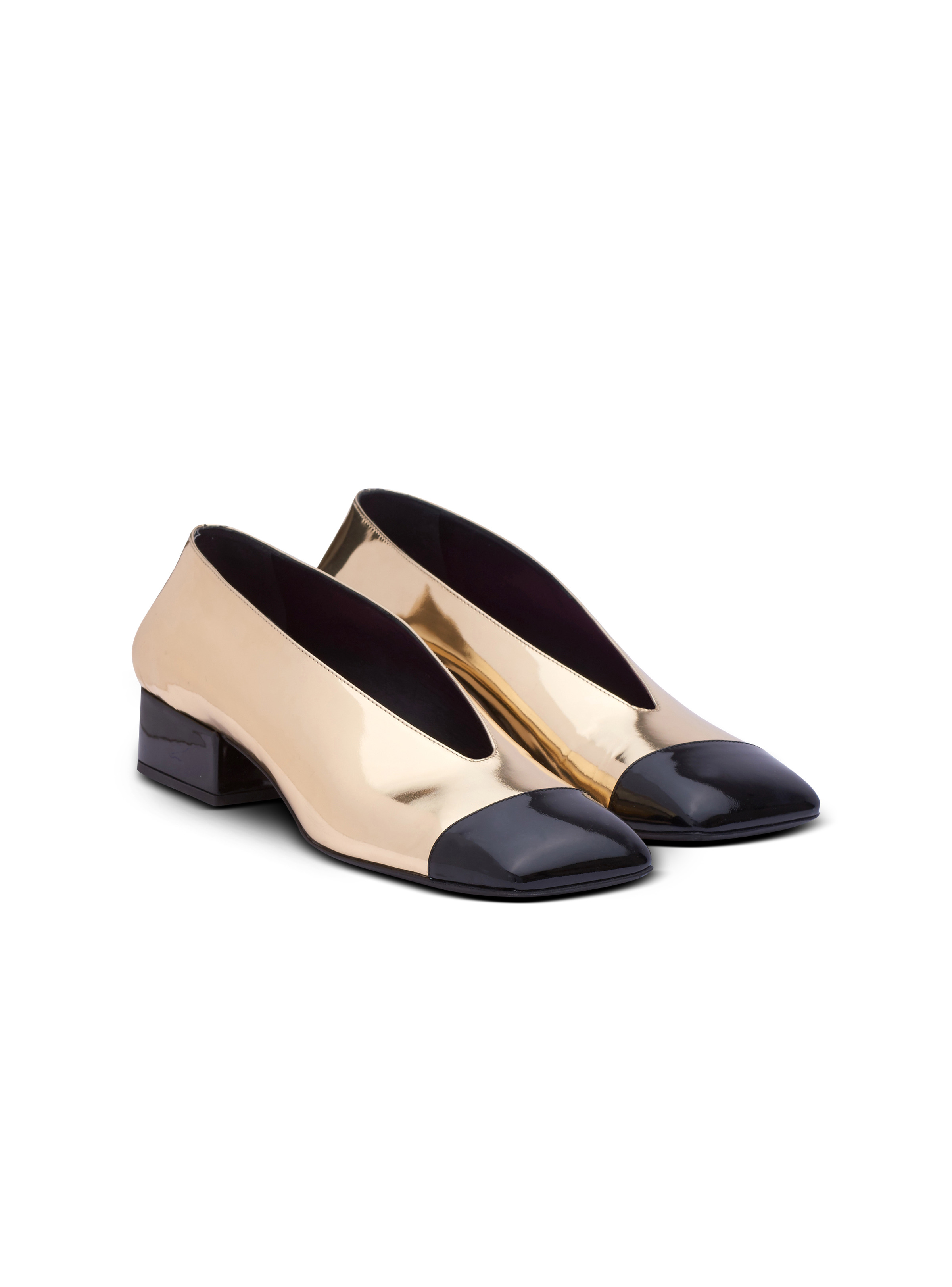 Eden ballet flats in mirrored and patent leather - 2