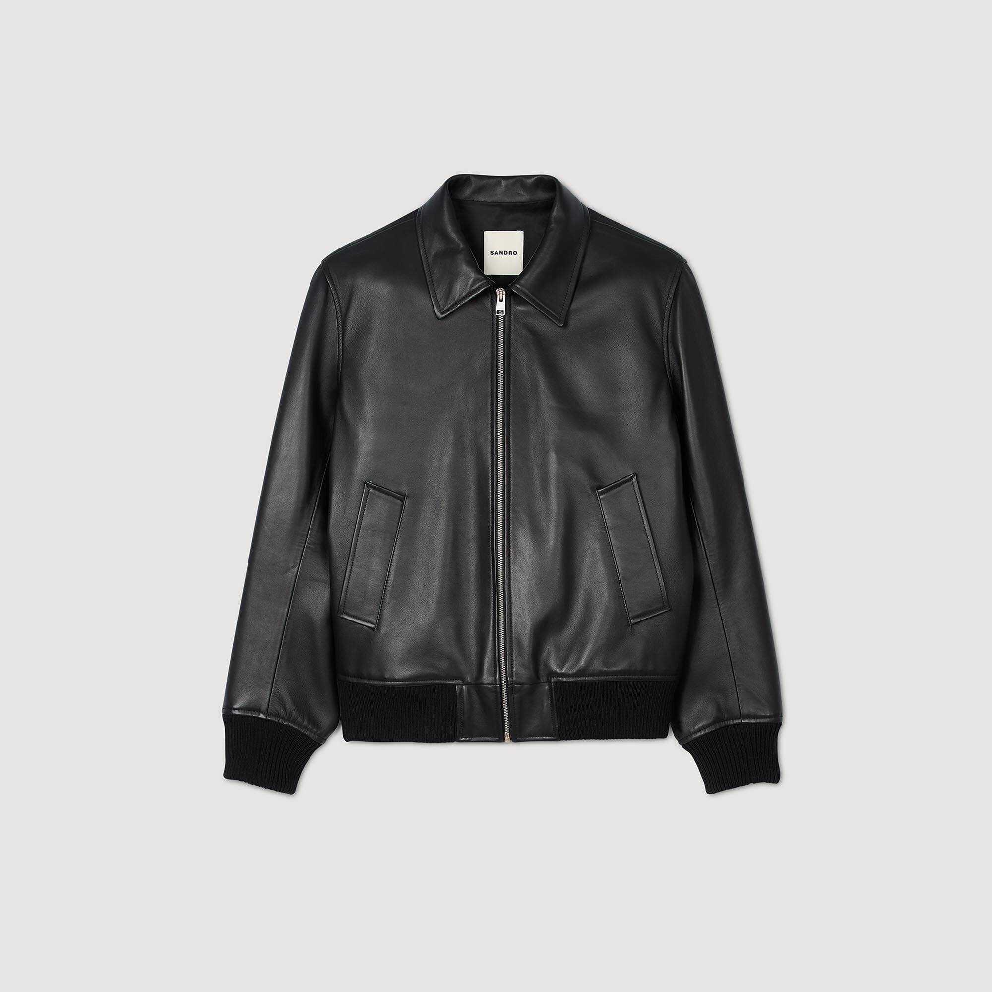 PLAIN LEATHER JACKET - 6