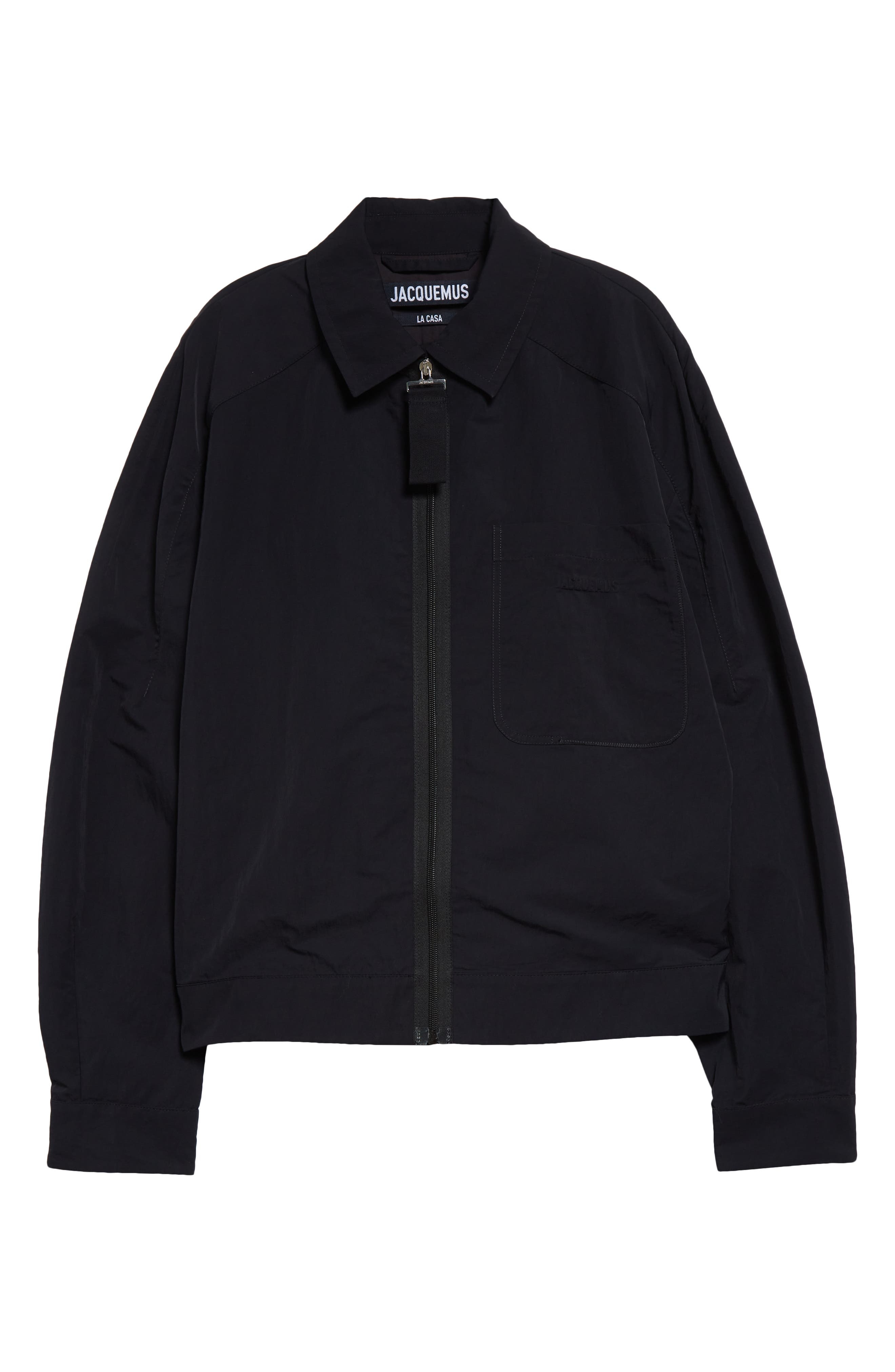 Jacquemus Le Blouson Linu Canvas Jacket in Black at Nordstrom - 6