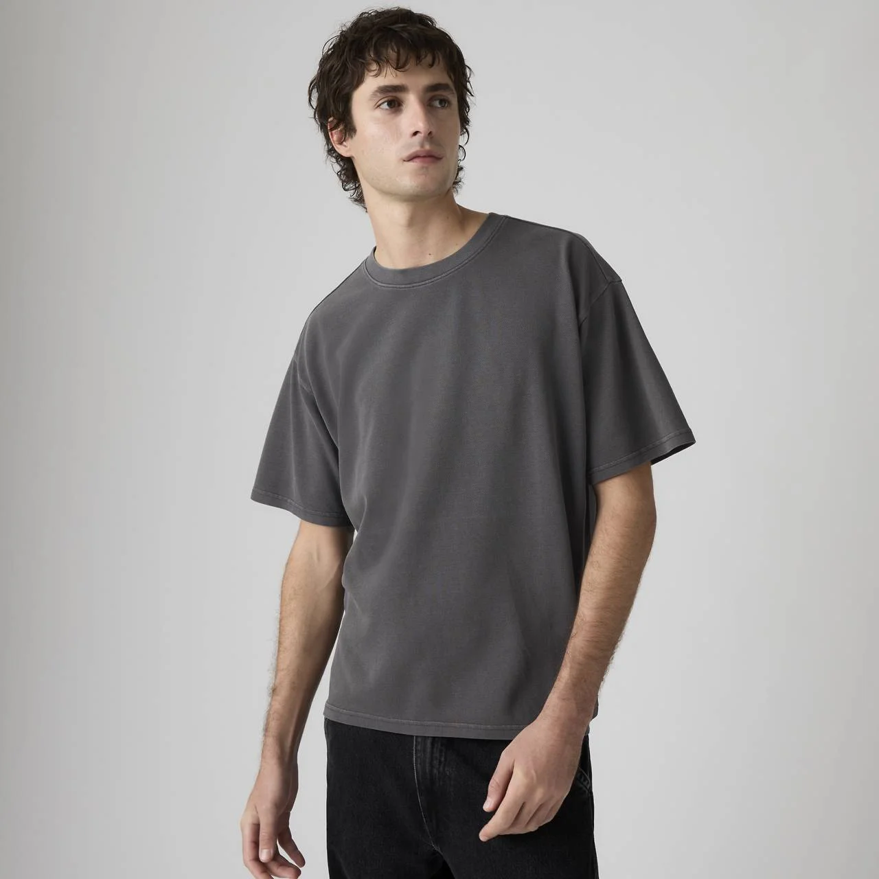 BOXY SHORT-SLEEVE GARMENT DYE T-SHIRT - 1