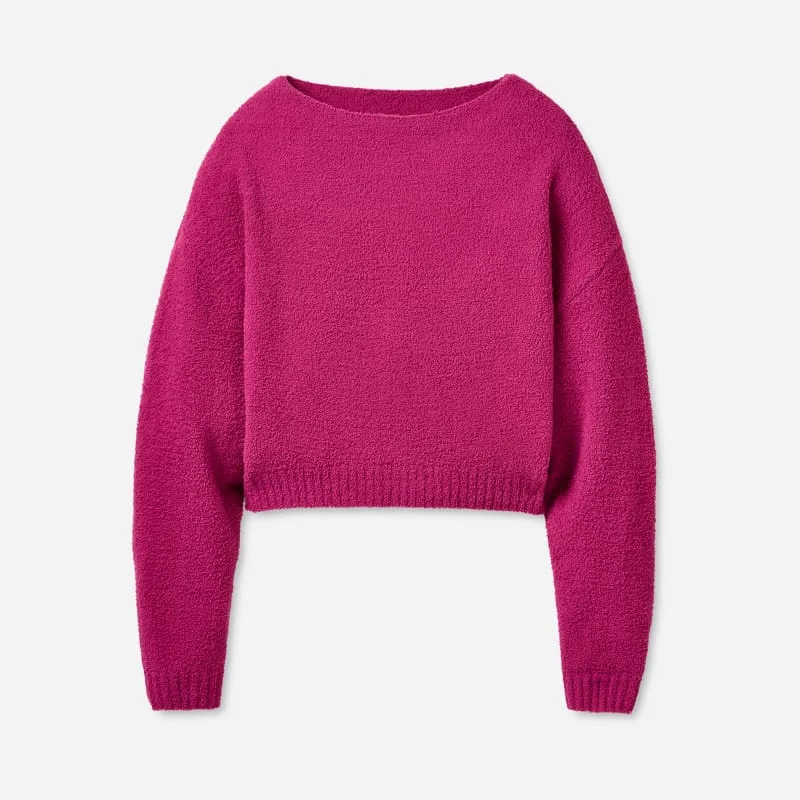 ® Women's Novalie Slouchy Pullover Polyester Tops in Chroma Pink - 1