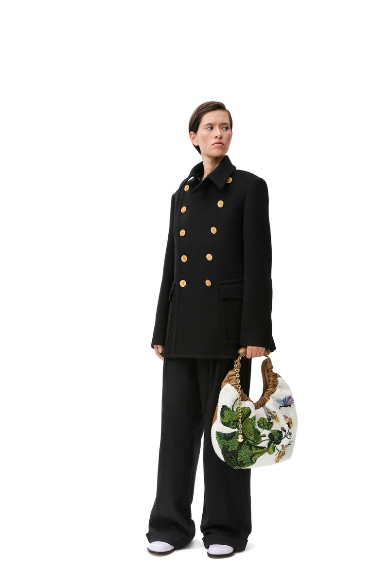 Loewe Peacoat in wool and cashmere outlook