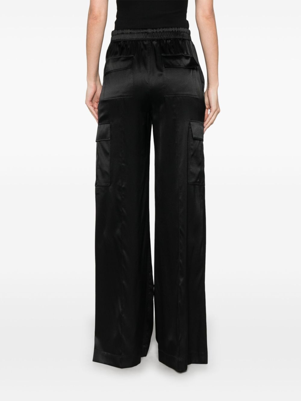 satin cargo pants - 4