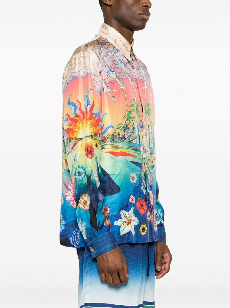graphic-print silk shirt 3