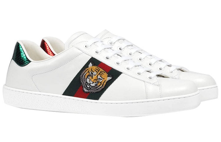 Gucci ACE Series Cowhide Embroidered Sports Shoe 'White' 457132-A38G0-9064 - 2