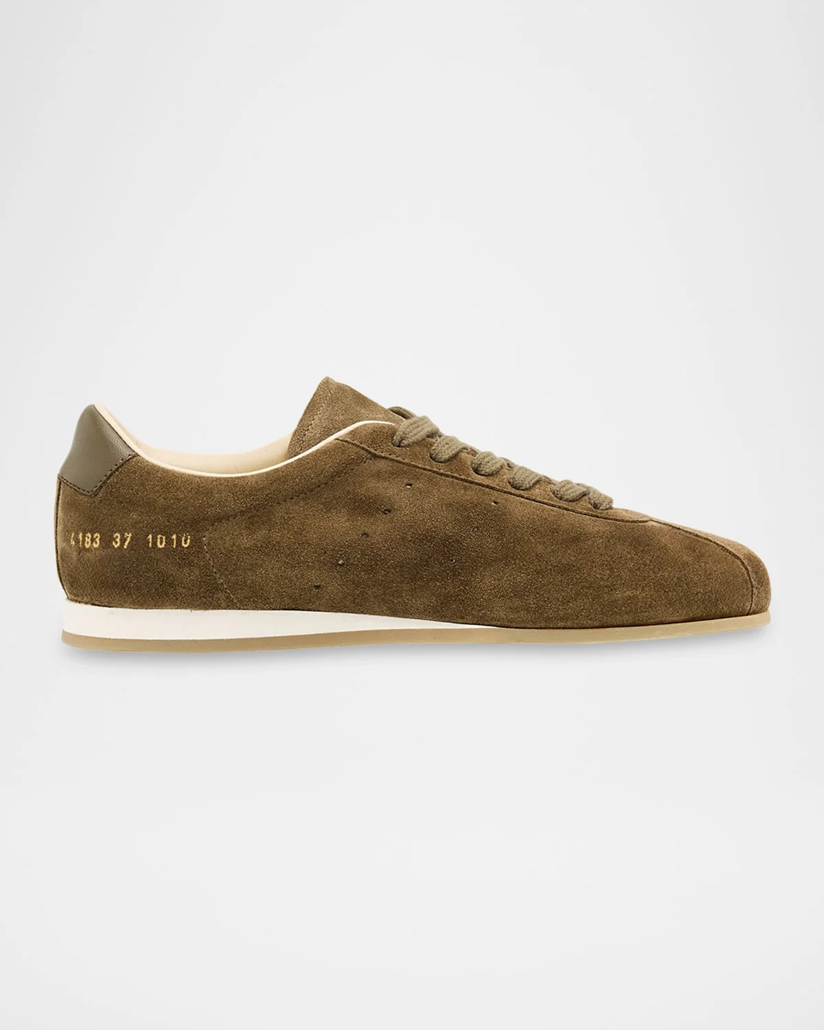 Low-Top Suede and Leather Sneakers - 1