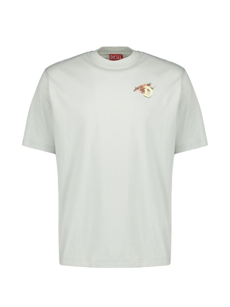 floral-print crew-neck T-shirt 1