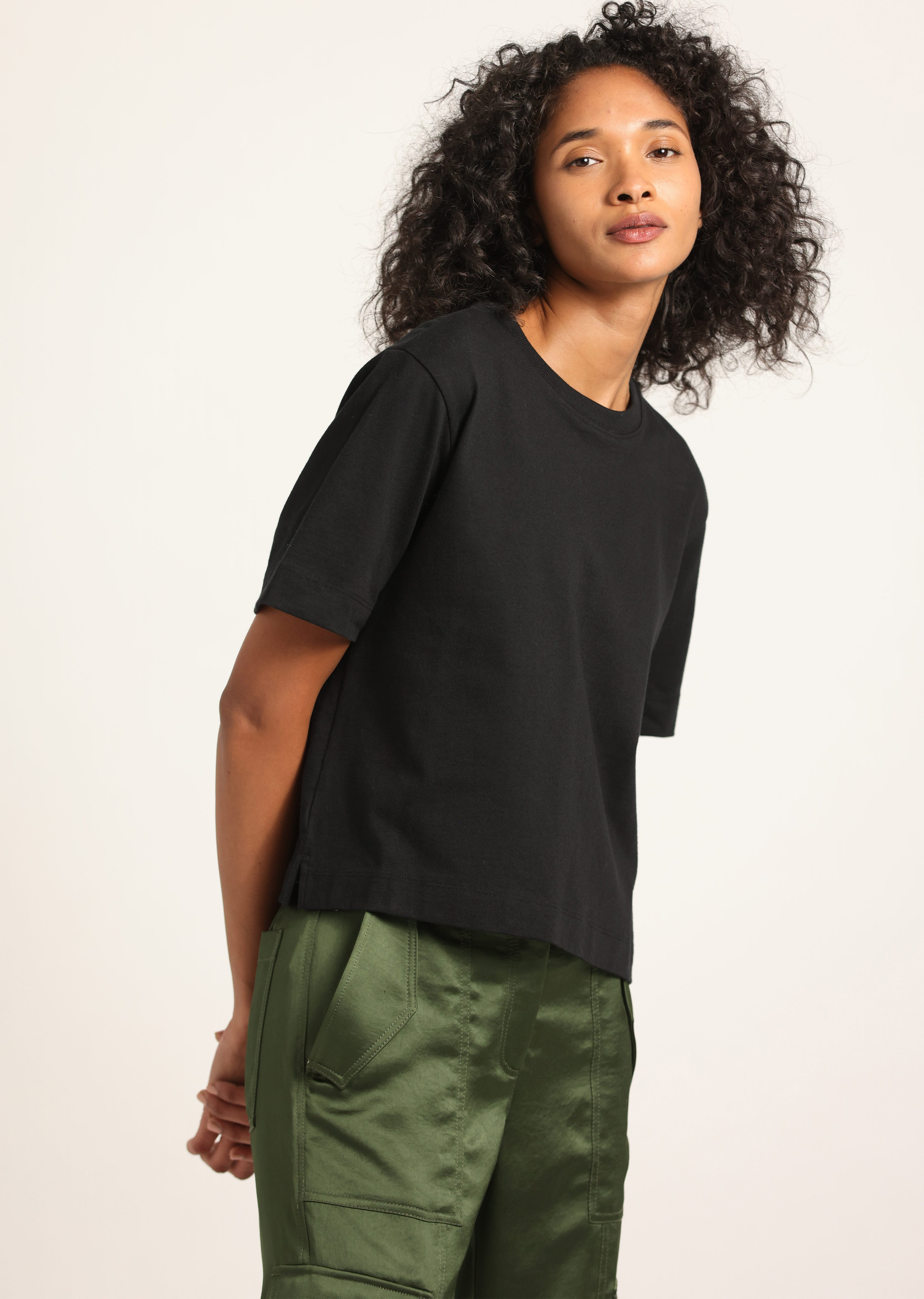 MIRANDA COTTON JERSEY BOXY TEE - 3