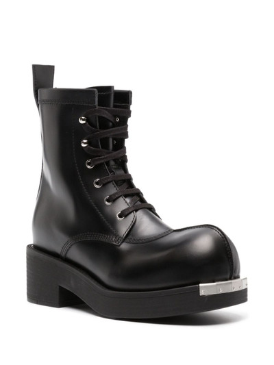 MM6 Maison Margiela round-toe leather boots outlook