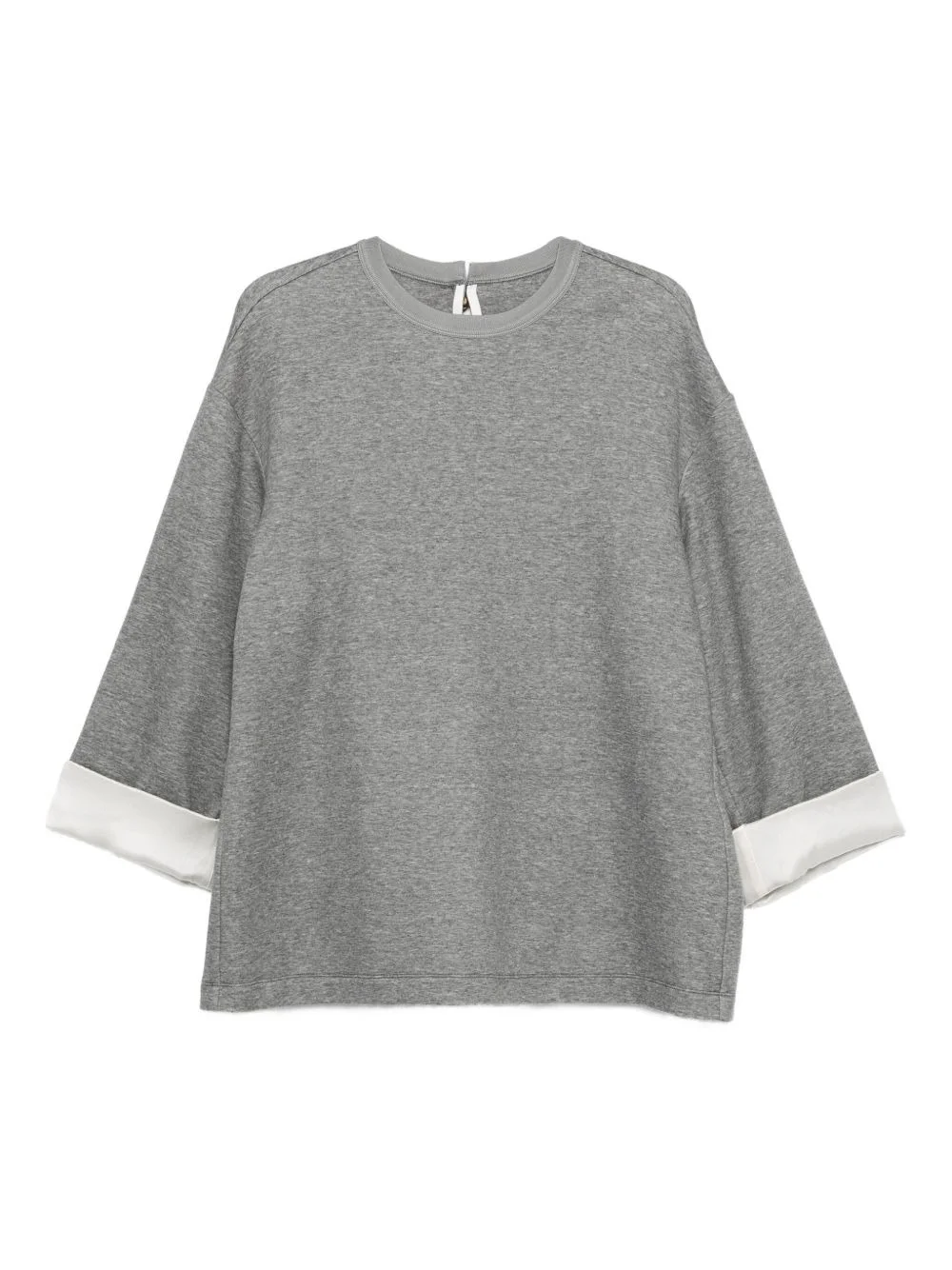 contrasting-cuff top - 1