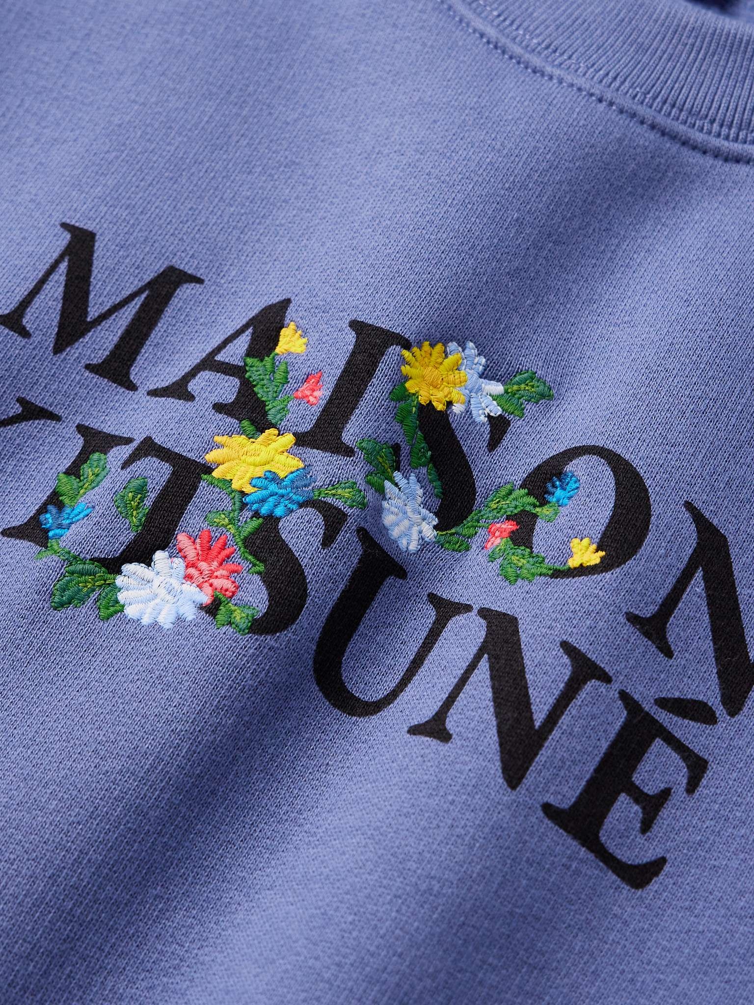 Logo-Print Embroidered Cotton-Jersey Sweatshirt - 4