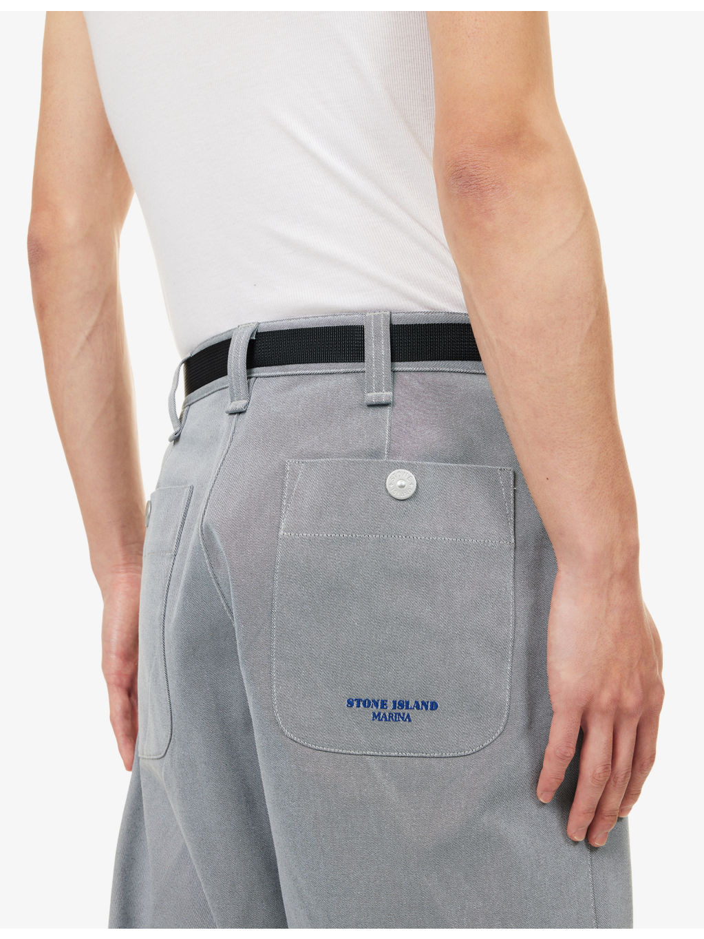 Gabardine Marina Belted Woven Trousers - 5