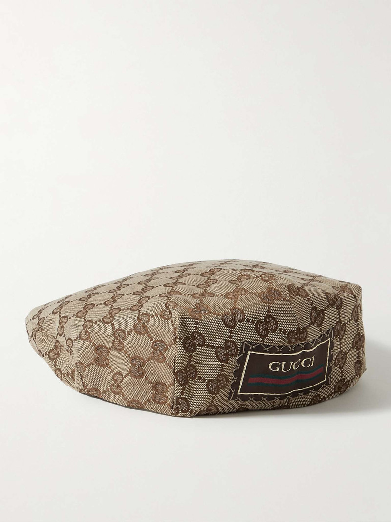 Logo-Appliquéd Monogrammed Canvas Flat Cap 3