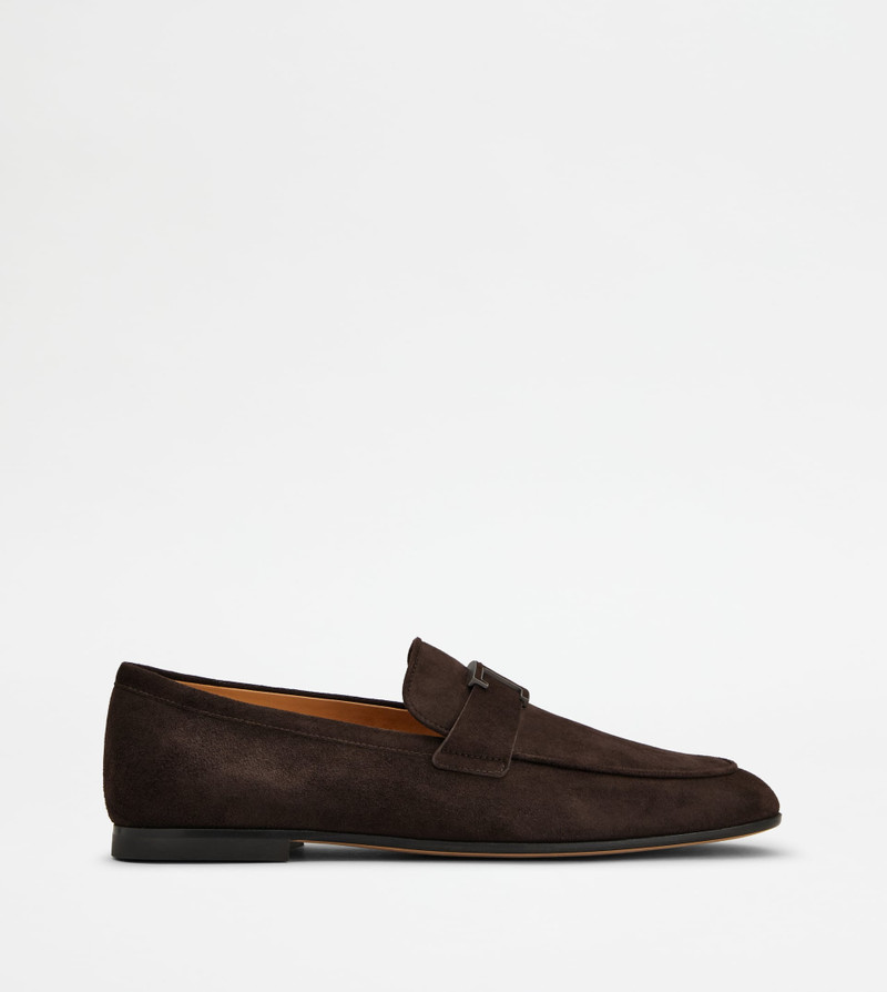 T TIMELESS LOAFERS IN PASHMY SUEDE - BROWN 1