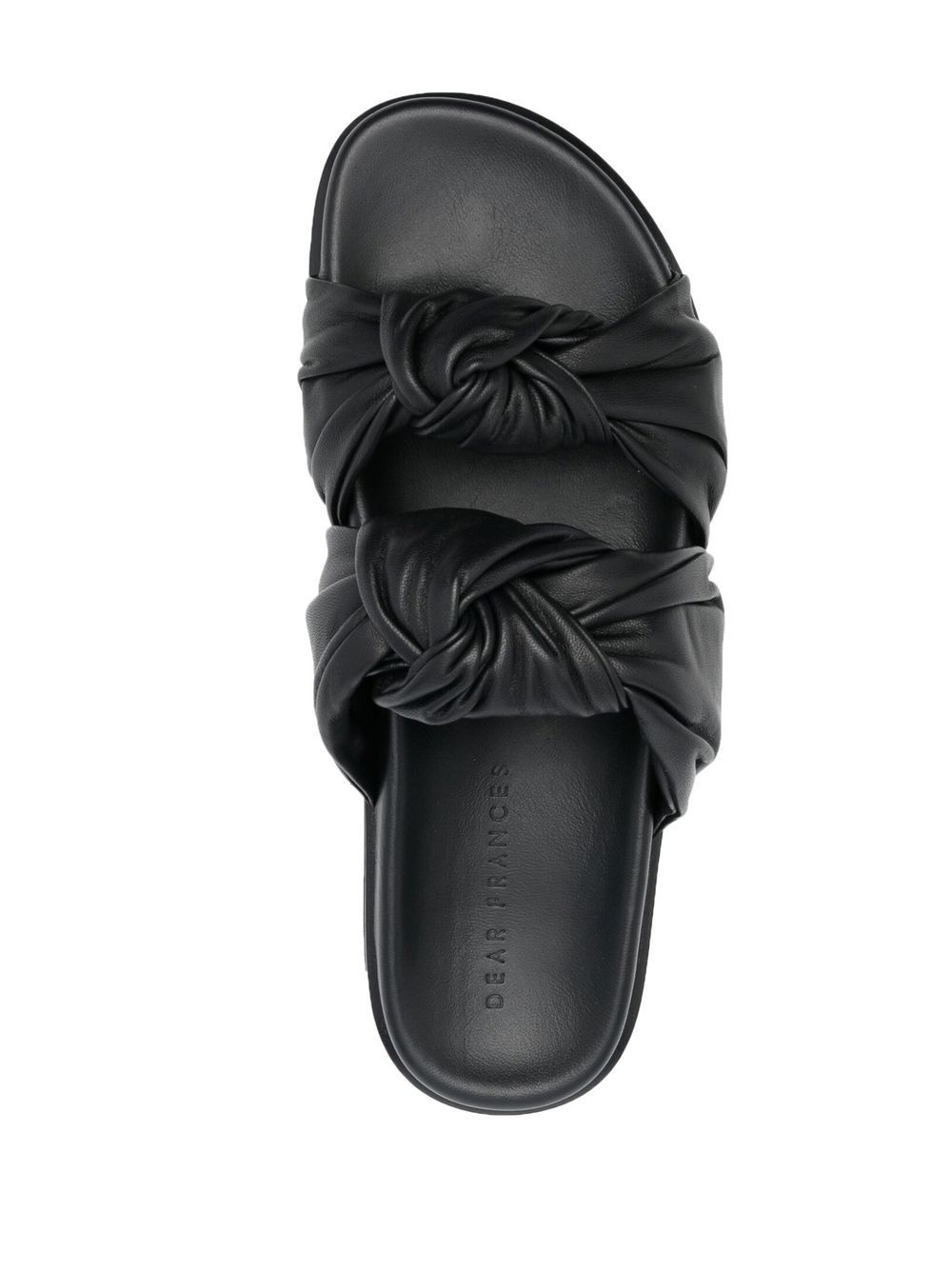 calf leather flip flops - 4