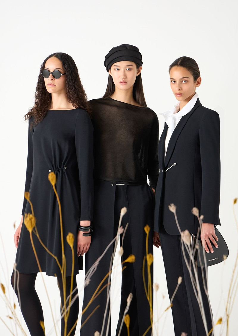 Jumper with asymmetric hem and draping in sheer lurex 6