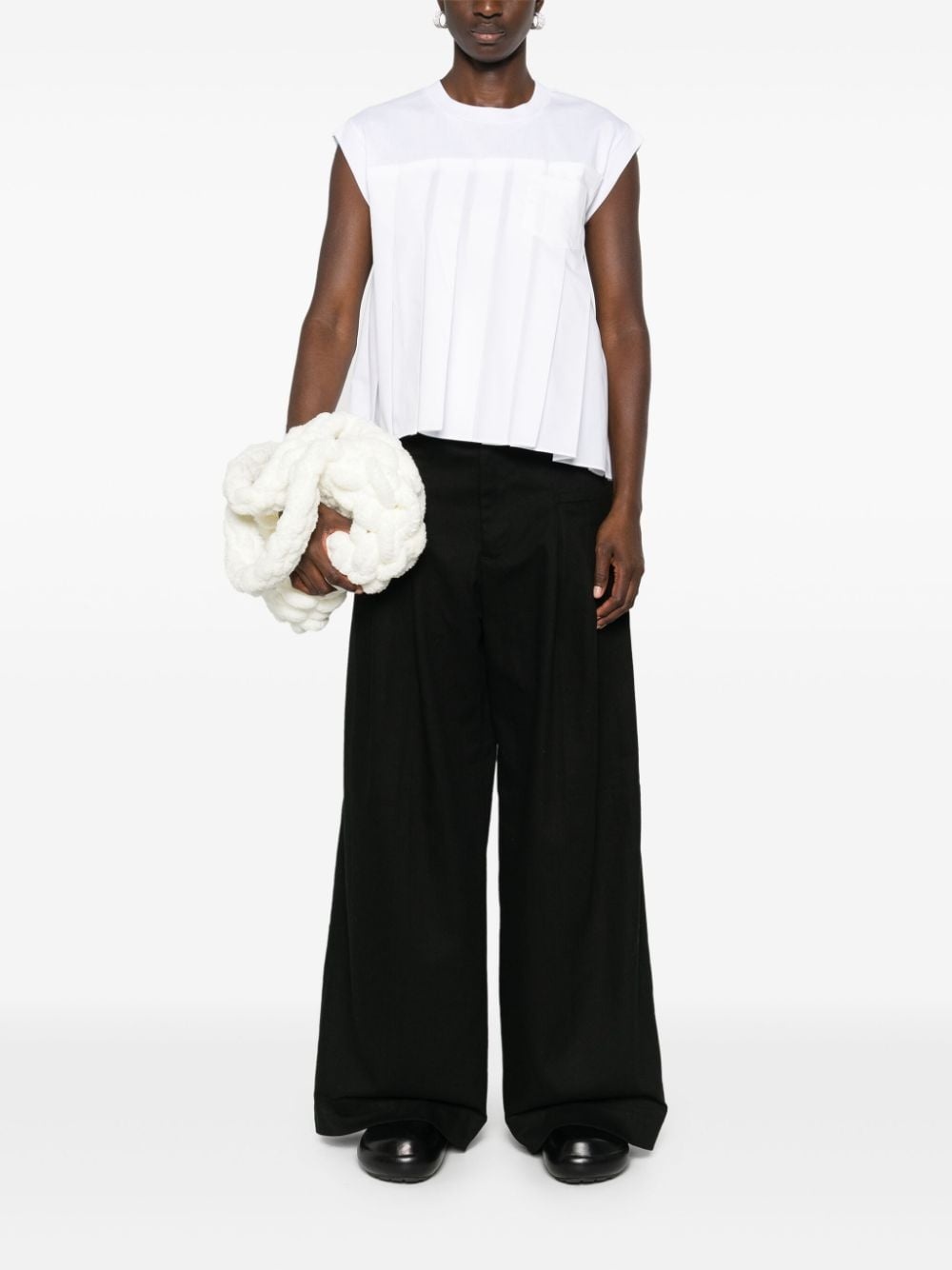 pleated T-shirt - 2