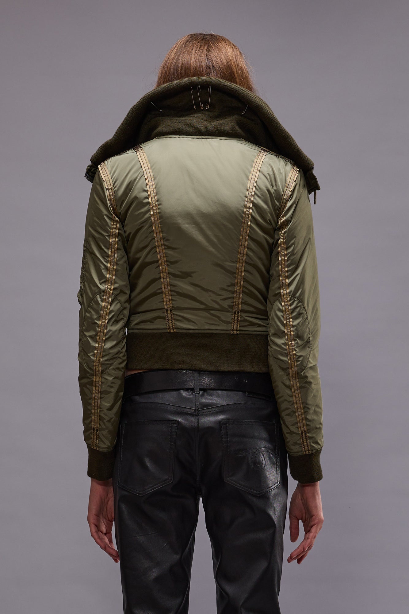 【R13】ハイネックシュランケンN2Bジャケット R13 HIGH NECK SHRUNKEN N2B JACKET - OLIVE - R13 | REVERSIBLE