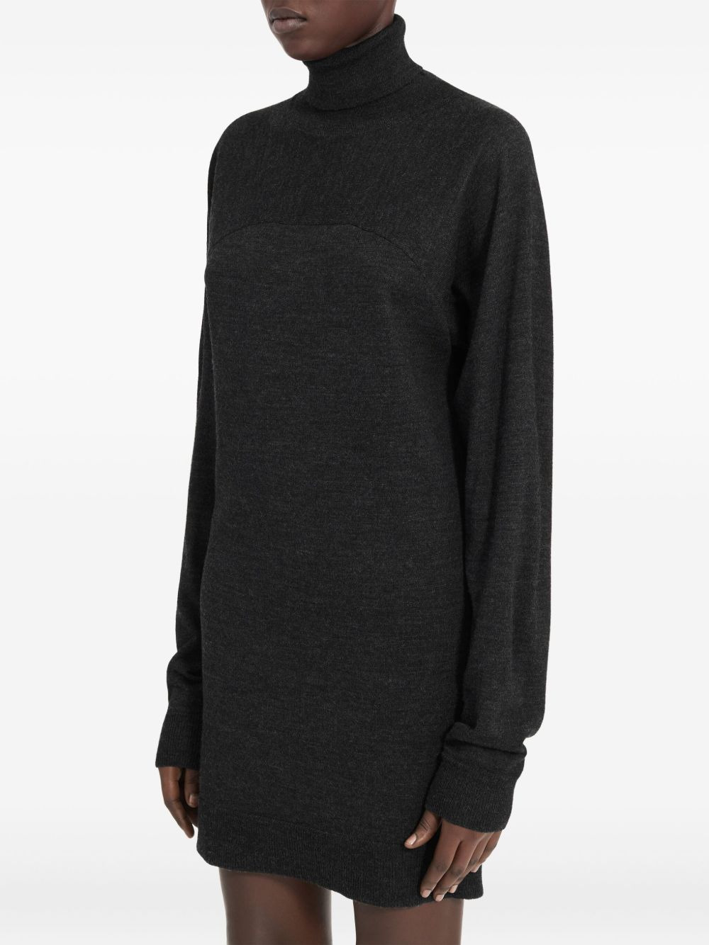 turtleneck panelled mini dress - 5