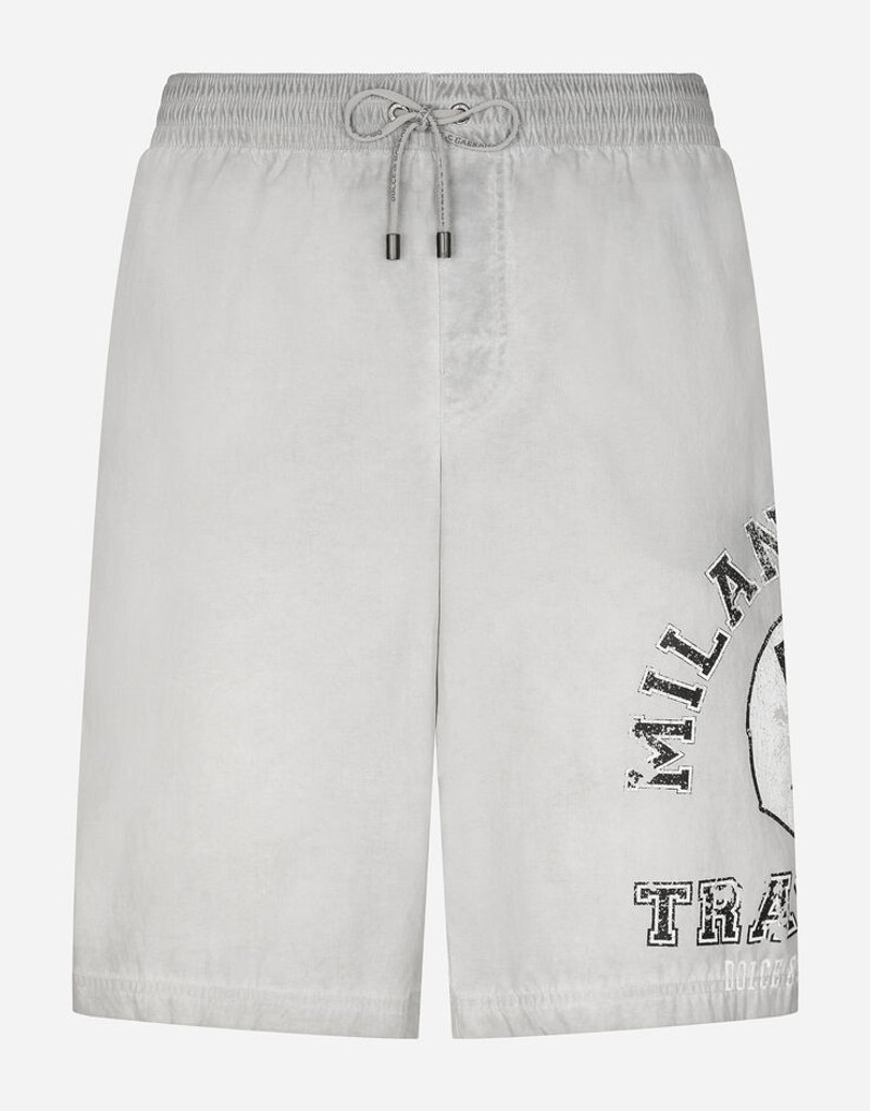 Long printed swim trunks 1