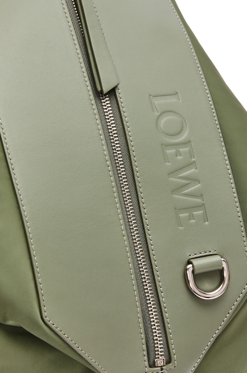 Small Convertible backpack in nylon and calfskin 6