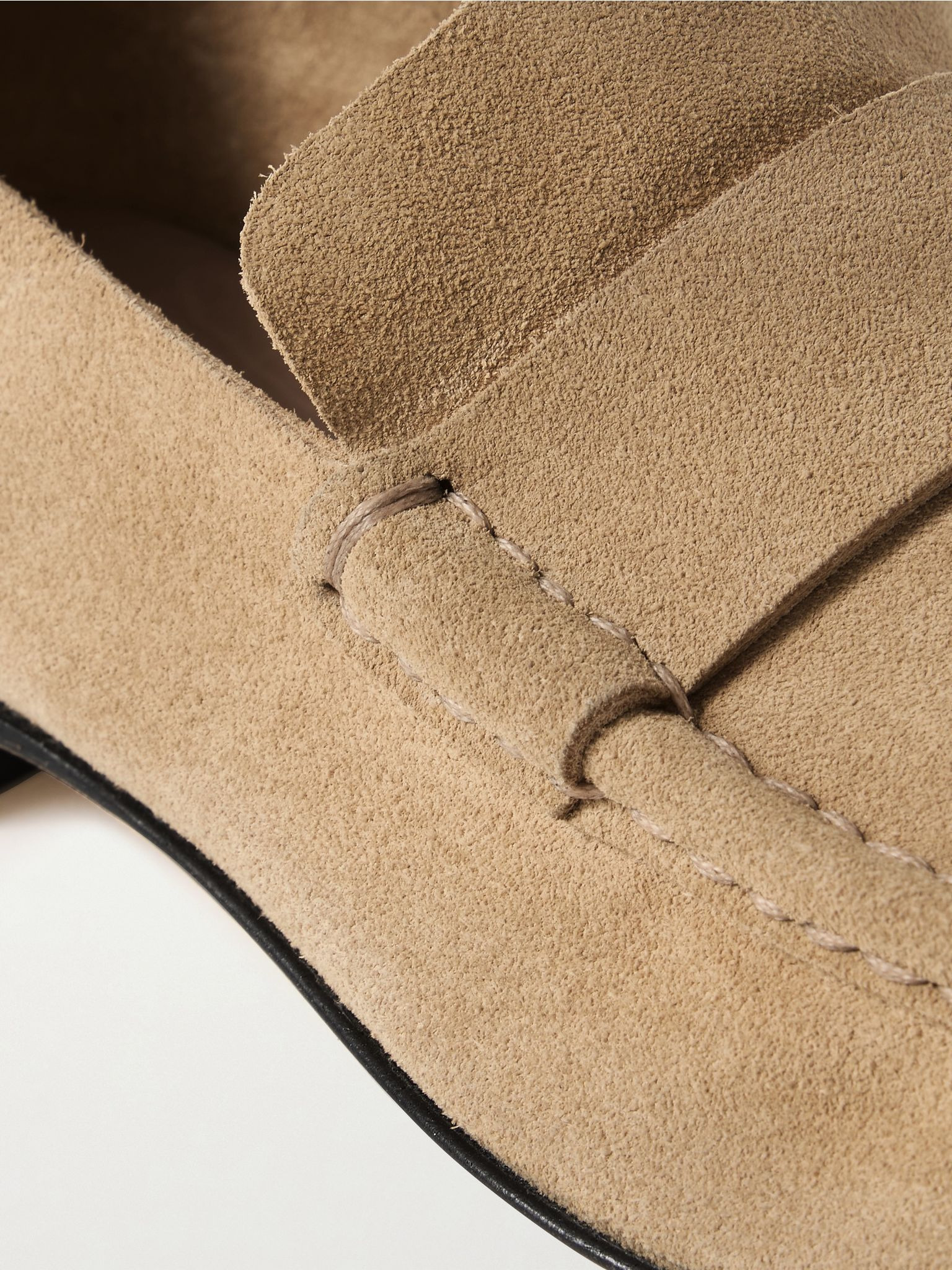 Suede loafers Beige - 4