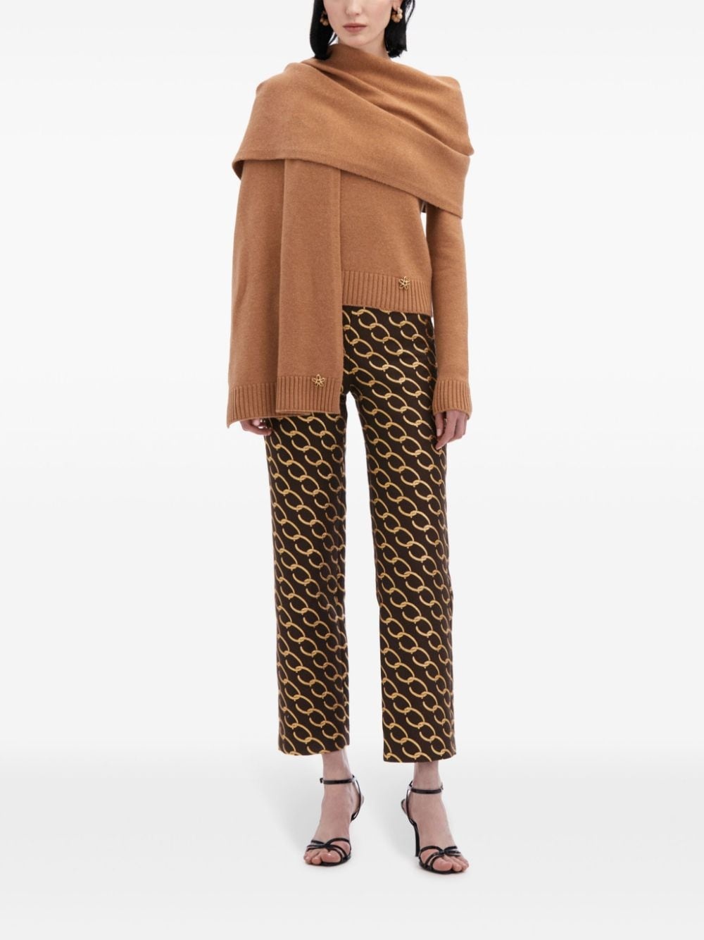 Flower cashmere scarf - 2