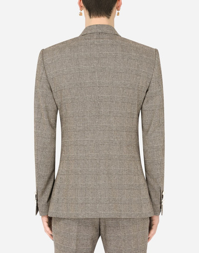 Dolce & Gabbana Double-breasted checked Sicilia jacket in a stretch wool blend outlook