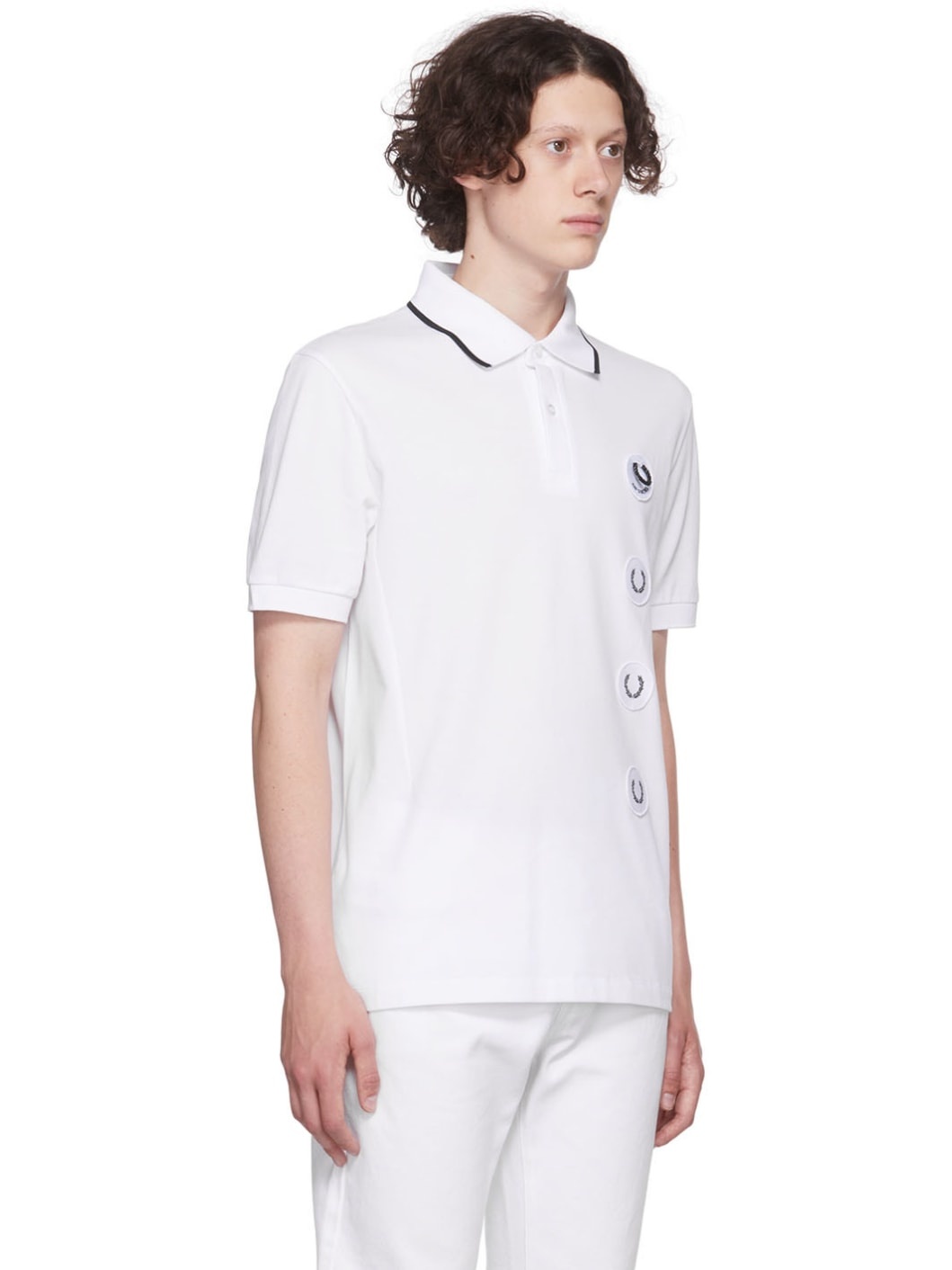 White Patched Polo - 2