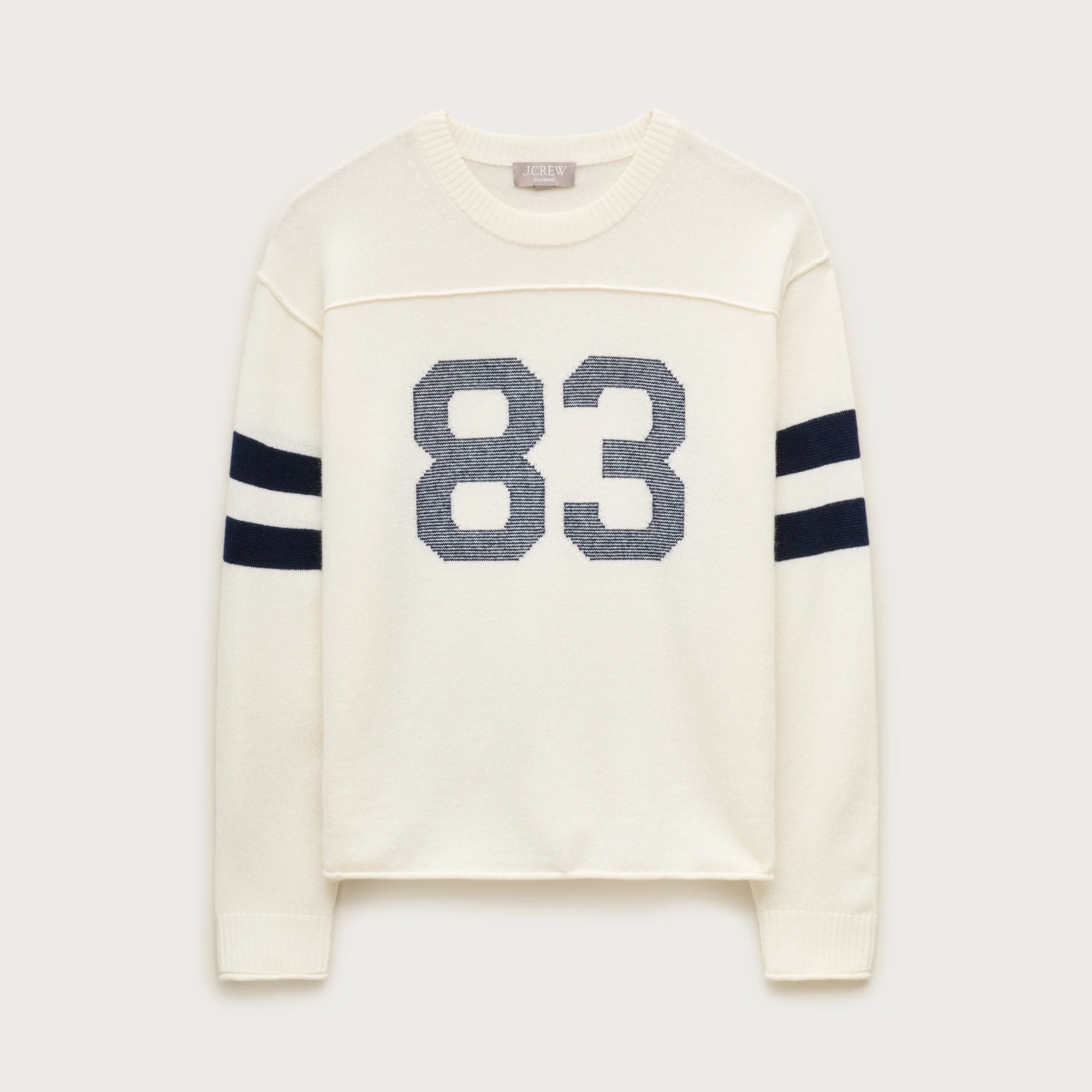 Cashmere rugby crewneck sweater - 1