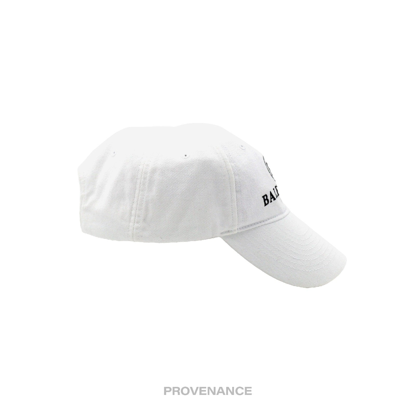 Balenciaga BB Logo Mode Embroidered Cap Hat - White - 5