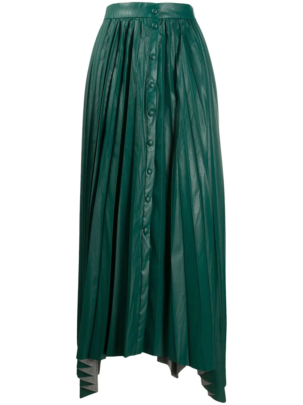 vegan leather pleated maxi skirt - 1